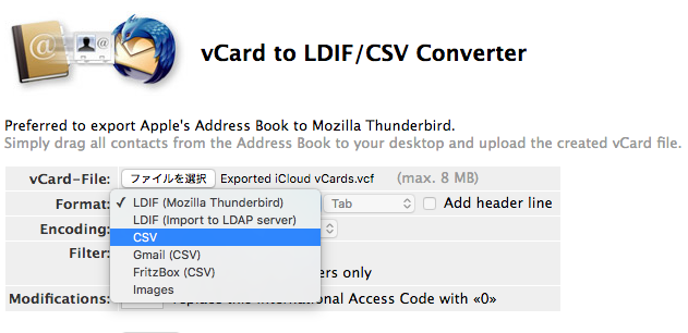 Iosのvcard連絡先をcsv形式で保存する方法 Vcfファイル電話帳を変換しよう Iphone Ipad