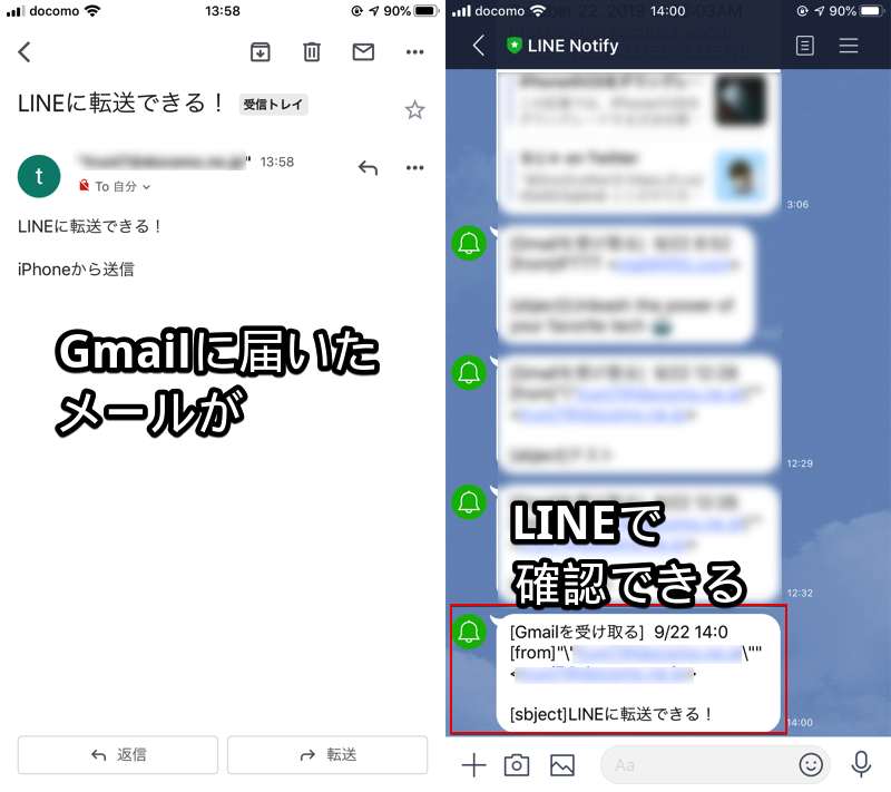 Gmailで受信したメールをLINEに転送する方法