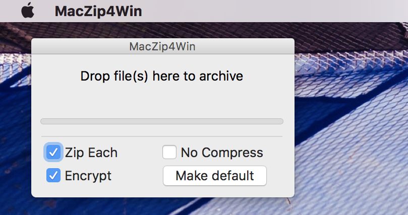 macOSアプリ「MacZip4Win」でZipファイルを暗号化する手順2