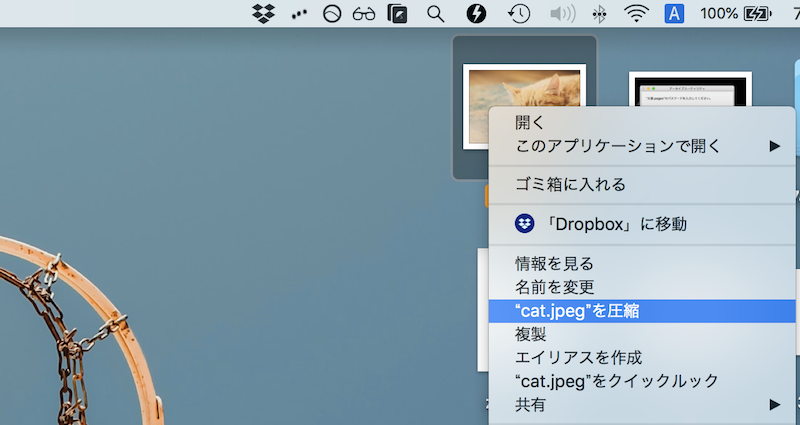 macOSで通常のZipファイルを作る手順