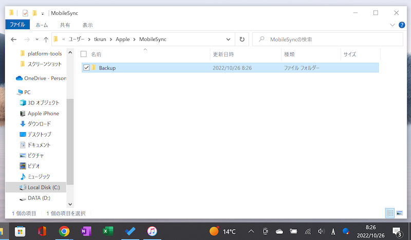 Microsoft Storeから入手したiTunesのフォルダの説明1