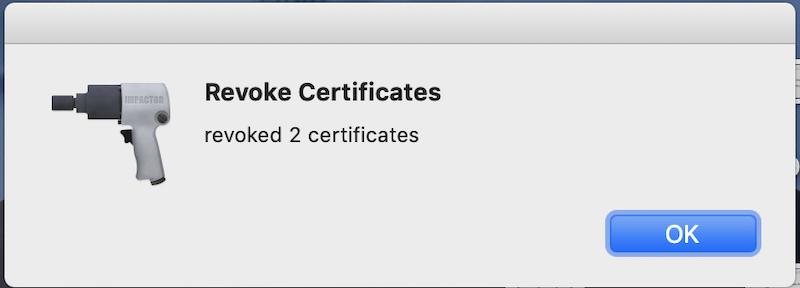 Revoke Certificatesを実行する手順2