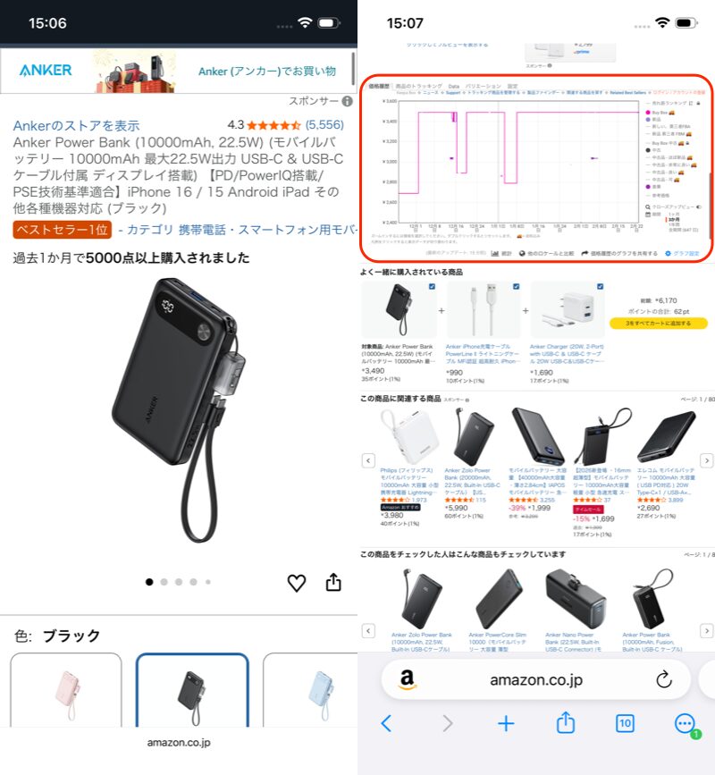 Keepa – Amazonの価格推移を表示