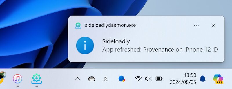 Sideloadlyで署名を更新する方法4